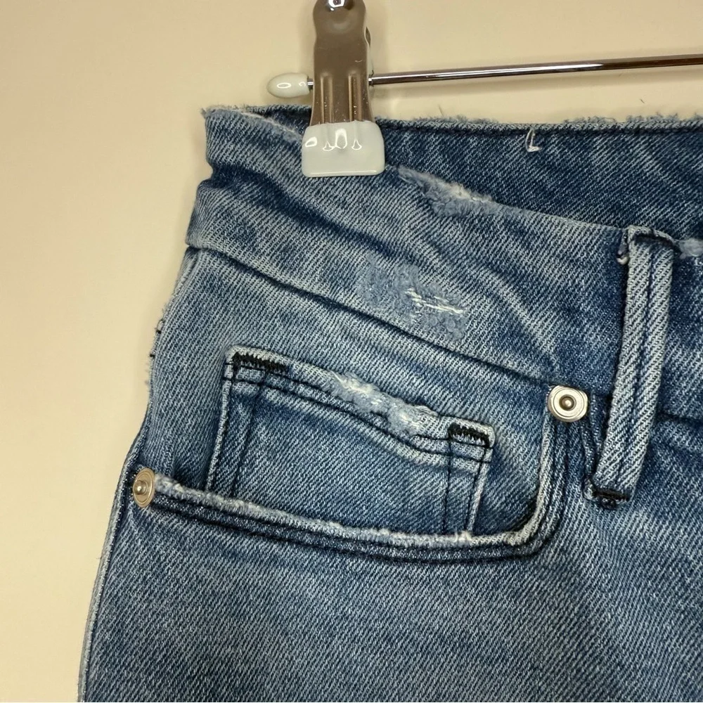 NEW GOOD AMERICAN Good Curve Straight Blue 858 Straight Leg Stretch Comfy Jeans